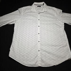 Mens Alfani Regular Fit Button Down Long Sleeved Shirt Size XL